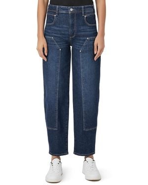 PAIGE Mid Barell Leg Jeans - Blue