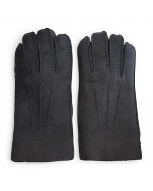 Infinity Leather Luxury Sheepskin Suede Leather Gloves - Black