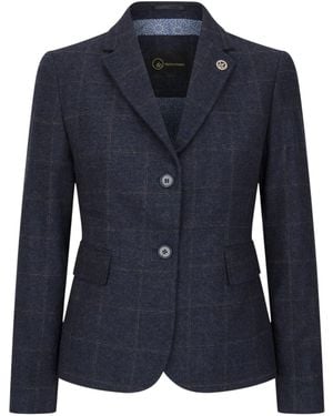 TruClothing Tailored Fit Tweed Formal Blazer - Blue