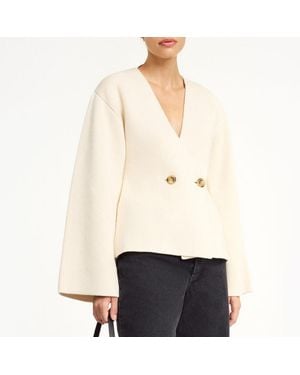 By Malene Birger Cream Tinley Wool Blend Cardigan - White