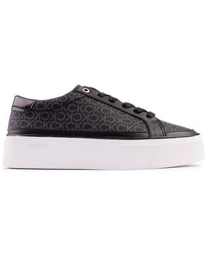 Calvin Klein Multi Print Logo Vulc Trainers - Black