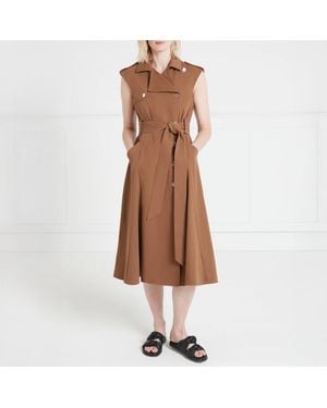 Temperley London Javier Sleeveless Trench Dress - Brown