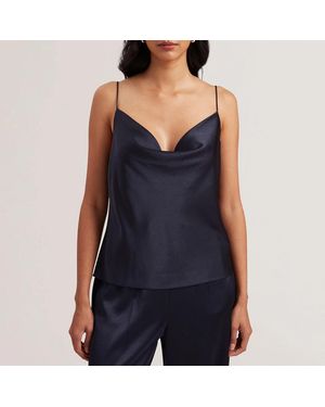 Ted Baker Kiti Satin Cowl Neck Cami Top - Blue