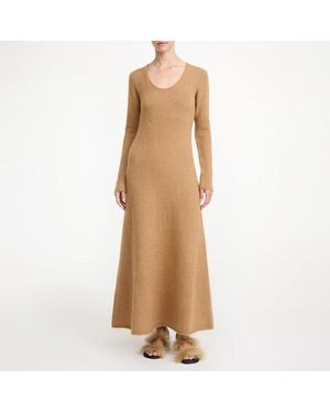 By Malene Birger Camel Wool Blend Brinah Knit Dress - Natural