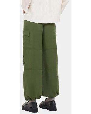 Whistles Khaki Grace Luxe Cargo Trousers - Green
