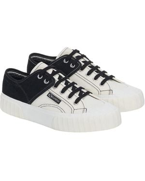 Superga Ladies Colour Block Trainers - Black