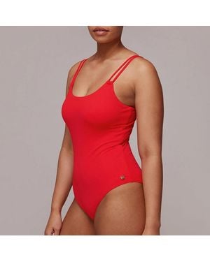 Whistles Double Strap Textured Swimsuit