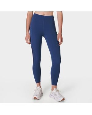 Sweaty Betty Flux Power Texture 7/8 High Waisted Leggings - Blue