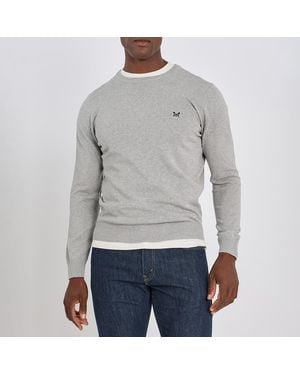 Crew Classic Cotton Crew Neck Jumper - Grey