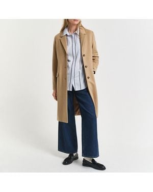 GANT Classic Tailored Wool Blend Coat - Blue