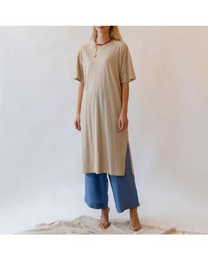 Emin & Paul Classic T-Shirt Midi Dress - Natural