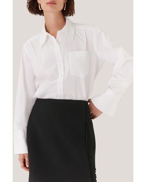 Whistles Sadie Wool Fringe Skirt - White