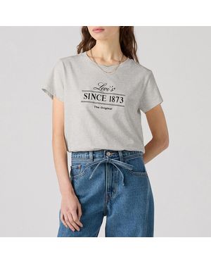 Levi's Graphic 1873 Boxy Cotton T-Shirt - Grey