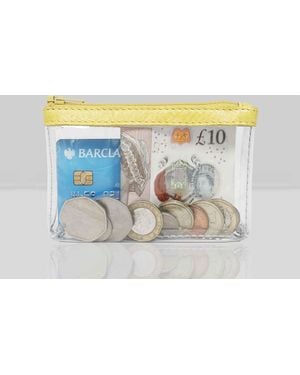 Assots London Dinah' Transparent Zip Top Coin Purse - Blue