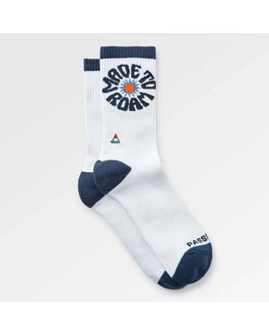 Passenger Made To Roam Graphic Crew Socks - Blue