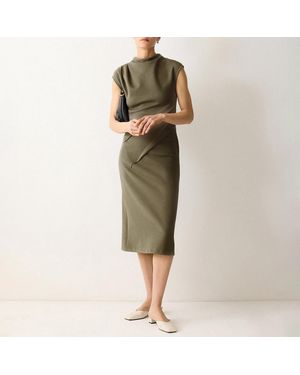 Jigsaw Structured Dart Dress - Green
