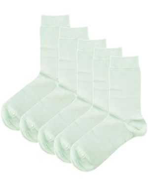 Jemsox 5 Pack Luxury Pure Colour Mint Socks - Green