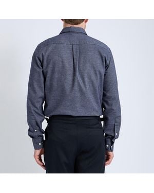 Oliver Sweeney Dark Morais Oxford Cotton Shirt - Blue