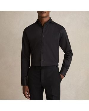 Reiss Storm Slim Cotton Shirt - Black