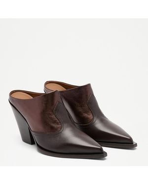 Russell & Bromley Birchwood Mule Heeled Shoe - Brown