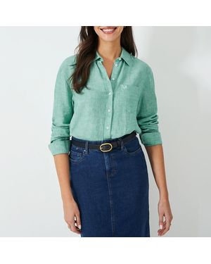 Crew Linen Blend Shirt - Green