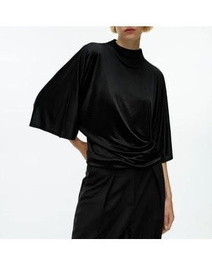 ARKET Batwing Jersey Top - Black