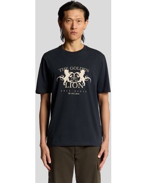 Lyle & Scott Golden Lion Graphic T-Shirt - Black