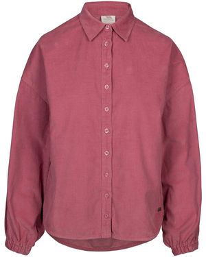 Trespass Shirt Kelsi Cotton Light Mulberry - Red