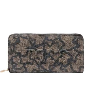 Tous Kaos Icon Print Large Purse - Grey