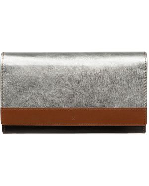 NiNa Amora 'Mirella' -Coloured Leather Purse - Grey