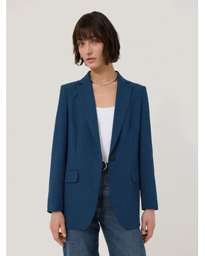 Jigsaw Knox Crosshatch Blazer - Blue