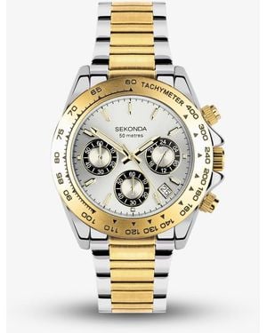 Sekonda Circuit Two-Tone Chronograph Watch 30254 - Metallic