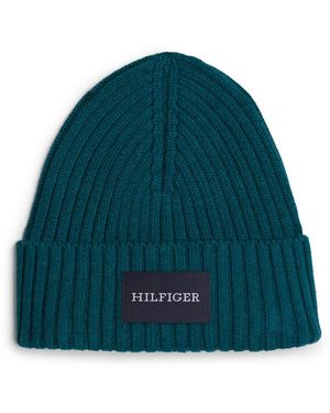 Tommy Hilfiger Monotype Patch Beanie - Green