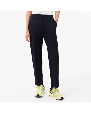 Lacoste Tapered Leg Cotton Chino Trousers - Blue