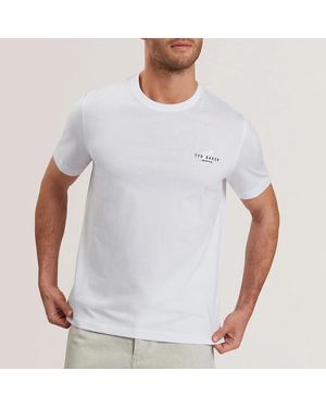 Ted Baker Tebars Branded Script T-Shirt - White