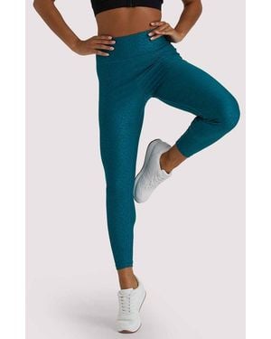 Wolf & Whistle Wet Look Croc Leggings - Blue