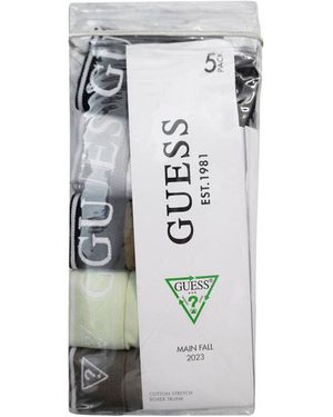 Guess Cotton Stretch Boxer Trunks Multipack 5 Pack - Grey