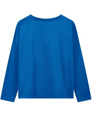 Lounge Organic Cotton Boxy Sweatshirt Bright - Blue