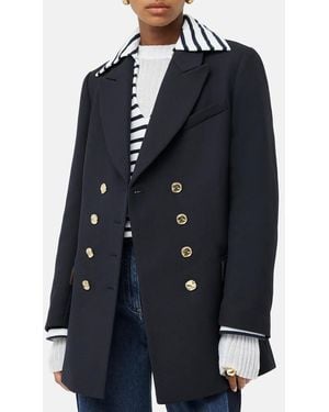 Jigsaw Military Button Jacket - Blue