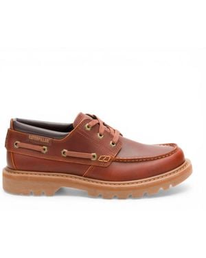 Caterpillar Cat Dark Russet Leather Low-Cut Boots - Brown