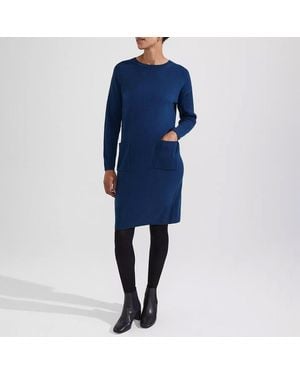 Hobbs Devora Knitted Dress - Blue