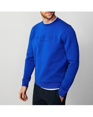Hackett Embossed Cotton Blend Sweatshirt - Blue