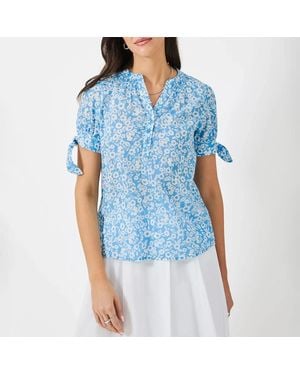 Crew Lucie Cotton Blend Blouse - Blue