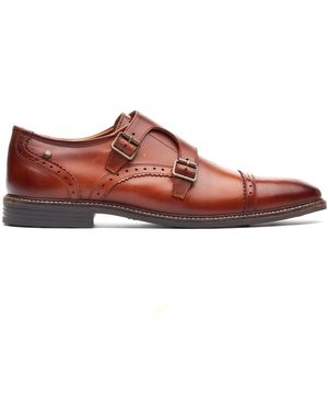 Base London Tan Henley Monk Shoes - Red