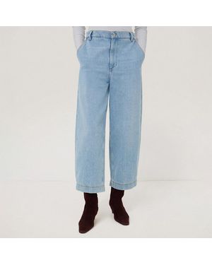 Jigsaw Light Kensington Barrel Leg Jeans - Blue