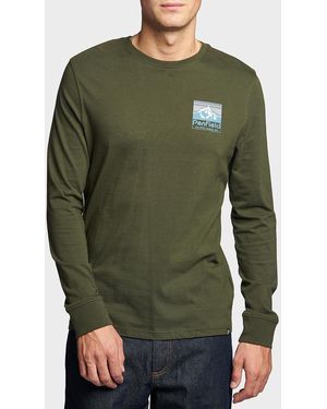 Penfield Khaki Cotton Graphic T-Shirt - Green