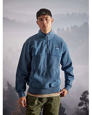 Penfield Panelled Funnel Neck Jumper - Blue