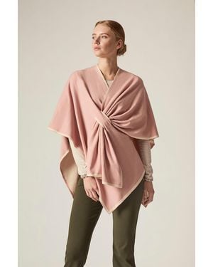 James Lakeland Front Knot Poncho - Pink