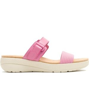 Hush Puppies Breathe Gore Slide Heeled Sandals - Pink