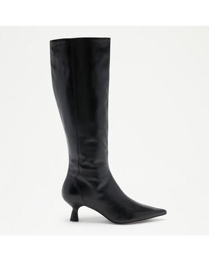 Russell & Bromley Grayson Tall Pointed Knee High Boot - Black